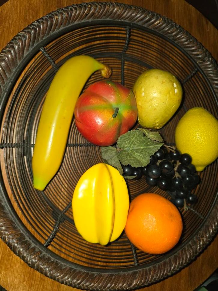Decoratieve fruitschaal met kunstfruit, Huis en Inrichting, Woonaccessoires | Overige, Zo goed als nieuw, Ophalen of Verzenden