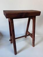 Stoere landelijke houten plantentafel 65 cm hoog, Minder dan 55 cm, Gebruikt, Ophalen of Verzenden, Landelijk