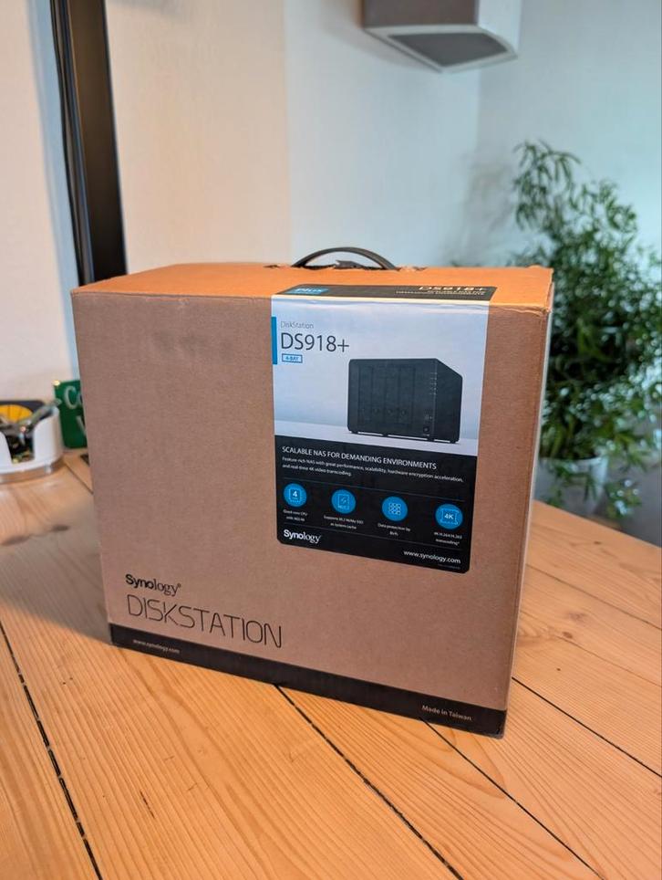 Synology DS918 NAS - 4gb ram, Computers en Software, NAS, Zo goed als nieuw, Ophalen of Verzenden