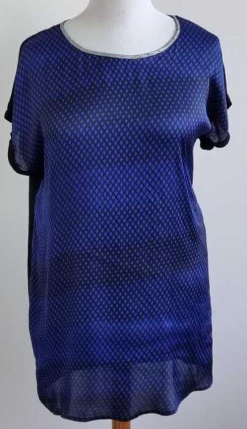 Miss Etam prachtig blauw/zwart tuniek mt. L, Kleding | Dames, Blouses en Tunieken, Zo goed als nieuw, Maat 42/44 (L), Blauw, Ophalen of Verzenden