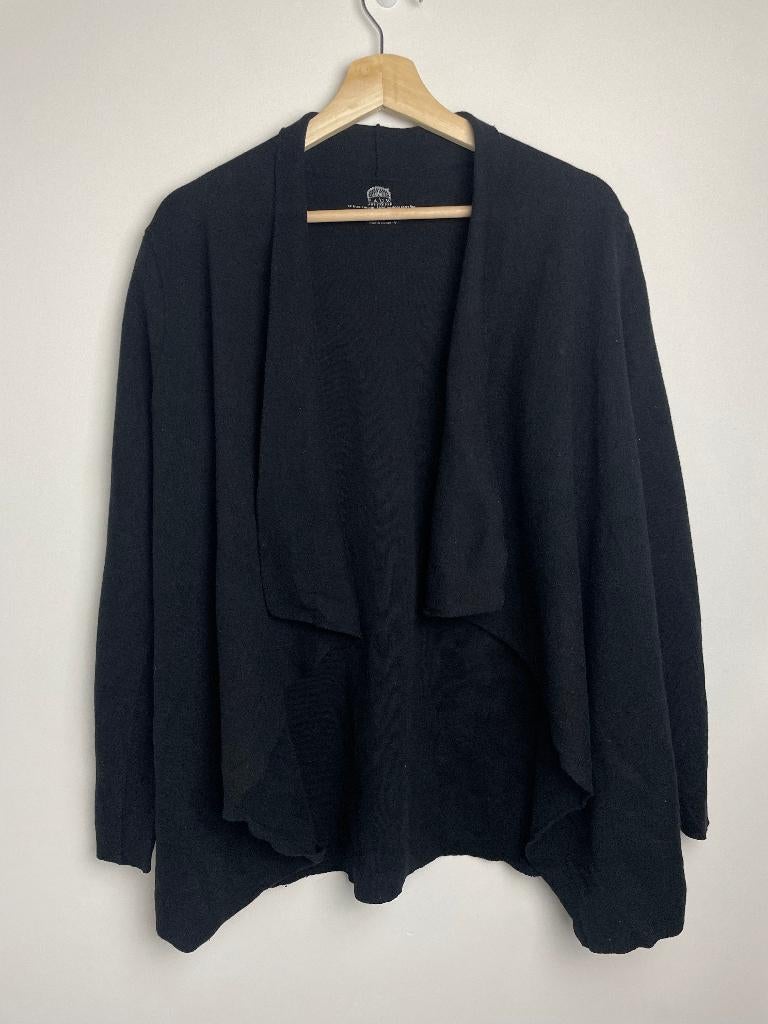 Pauw Amsterdam zwarte openvallend vest sjaalkraag 2/M wol, Kleding | Dames, Maat 38/40 (M), INFO@PAUW.COM, Europaplein 37 1078 GV AMSTERDAM