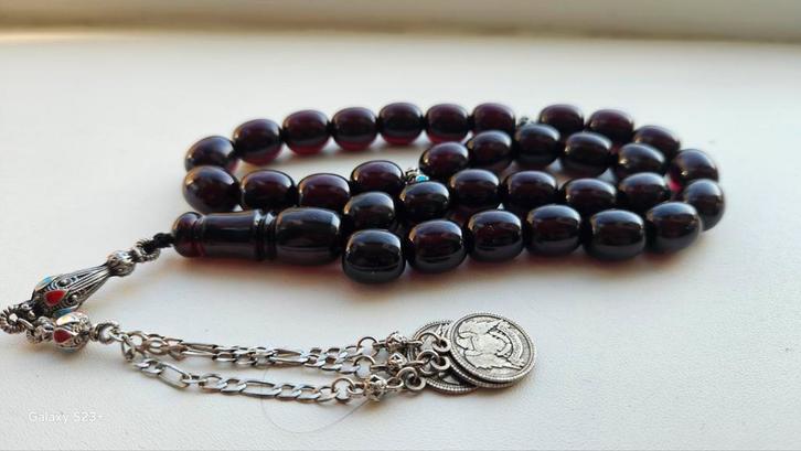 Antieke Faturan Tesbih Ketting Cherry, Sieraden, Tassen en Uiterlijk, Antieke sieraden, Ketting, Ophalen of Verzenden