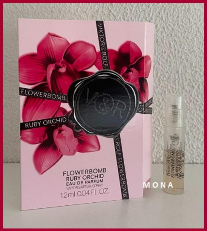 Flowerbomb Ruby Orchid parfum sample proefje tester monster, Sieraden, Tassen en Uiterlijk, Uiterlijk | Parfum, Nieuw, Verzenden