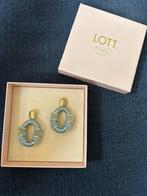 Licht blauw gouden oorbellen Lott Gioielli, Sieraden, Tassen en Uiterlijk, Oorbellen, Verzenden, Zo goed als nieuw, Overige materialen