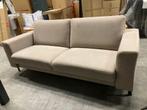 3 zitsbank stof zandkleur zwart metalen poten ALS NIEUW, Huis en Inrichting, Banken | Bankstellen, Driepersoons, 75 tot 100 cm