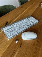 Draadloze set toetsenbord & muis (wit, zilv) in goede staat, Ophalen of Verzenden, Zo goed als nieuw