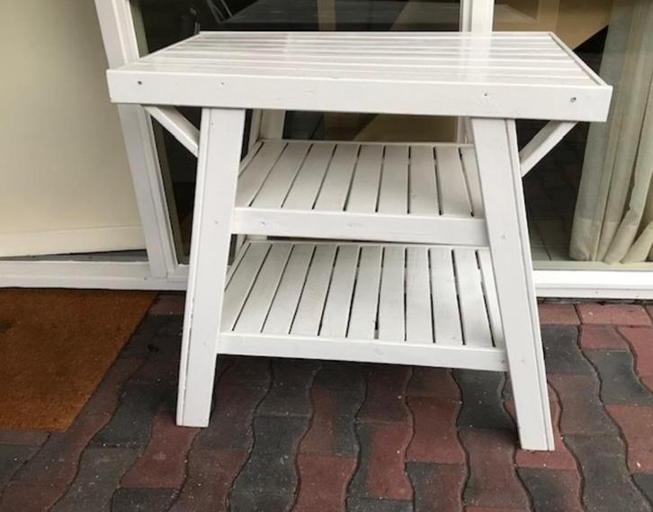 Oppot tafel of plantentafel voor terras//als kerst decoratie, Tuin en Terras, Tuintafels, Gebruikt, Rechthoekig, Hout, Ophalen