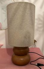 Tafellamp hout taupe, Huis en Inrichting, Lampen | Tafellampen, Ophalen, Zo goed als nieuw, Minder dan 50 cm