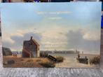 riviergezicht zeegezicht, Antiek en Kunst, Kunst | Schilderijen | Klassiek, Verzenden