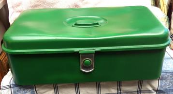 oude broodtrommel/ Brabantia brooddoos/ broodtrommel groen beschikbaar voor biedingen