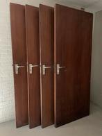 Vintage jaren '60/'70 tussendeuren met houtfineer, Ophalen, Gebruikt, 80 tot 100 cm, Binnendeur