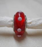 Pandora murano bedel met zilveren kern nr.322, Pandora, Zo goed als nieuw, 1 bedel, Glas of Kristal