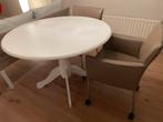 Eettafel wit rond, Huis en Inrichting, Tafels | Eettafels, Ophalen, Gebruikt, 50 tot 100 cm, Rond