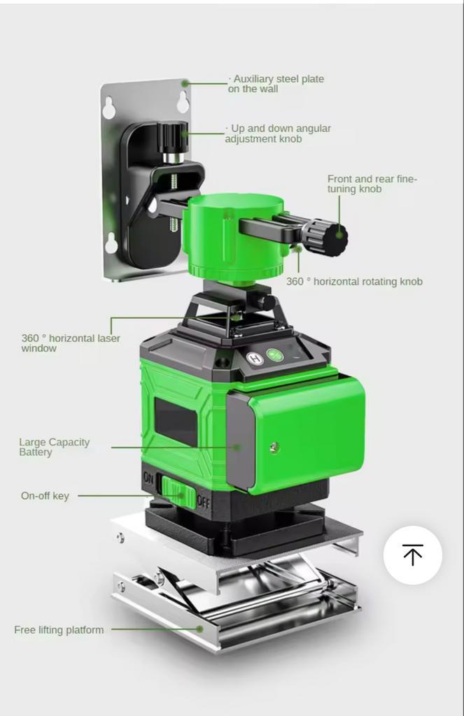 Nieuwe 360 Laserwaterpas, Doe-het-zelf en Verbouw, Meetapparatuur, Nieuw, Overige meters, Ophalen of Verzenden