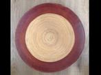 Mooie schaal van twee kleuren bamboe Ø circa 40 cm, Schaal, Rond, Ophalen of Verzenden, Zo goed als nieuw