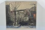 Georg Hering - Sluisje te Edam 1912 - Ets gesigneerd, Ophalen of Verzenden