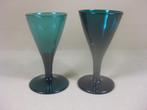 2 antiek groene witte wijn glazen, Antiek en Kunst, Antiek | Glas en Kristal, Ophalen of Verzenden