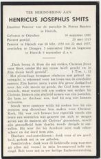Pastoor Henricus J. Smits 1889 Oirschot + 1964 Dongen, 75 jr, Verzamelen, Bidprentjes en Rouwkaarten, Verzenden, Bidprentje