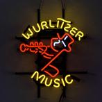 Wurlitzer Music glas neon lichtreclame / lamp, Ophalen of Verzenden, Nieuw, Lichtbak of (neon) lamp