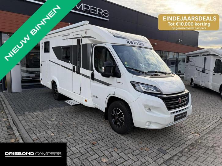 Rapido C55 9T-Automaat Enkele Bedden Lithium Omvormer Trekha, Caravans en Kamperen, Campers, Bedrijf, tot en met 3, Half-integraal