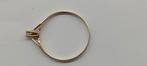 gouden ring met brillant 14 krt., Sieraden, Tassen en Uiterlijk, Ringen, Ophalen of Verzenden, Zo goed als nieuw, 17 tot 18, Met edelsteen