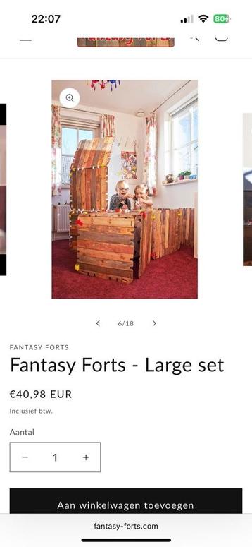 Hutten bouwen Fantasy Forts beschikbaar voor biedingen