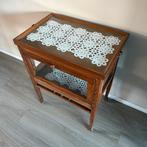 Vintage Theekastje met Glazen Blad, Antiek en Kunst, Antiek | Meubels | Kasten, Ophalen