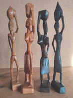 Oude Houten Beeldjes - Houtsnijwerk Afrika Haïti Afrikaans, Ophalen of Verzenden