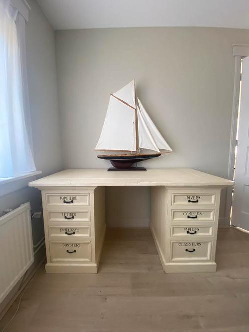 Riviera Maison massief houten bureau, Huis en Inrichting, Bureaus, Gebruikt, Bureau, Ophalen