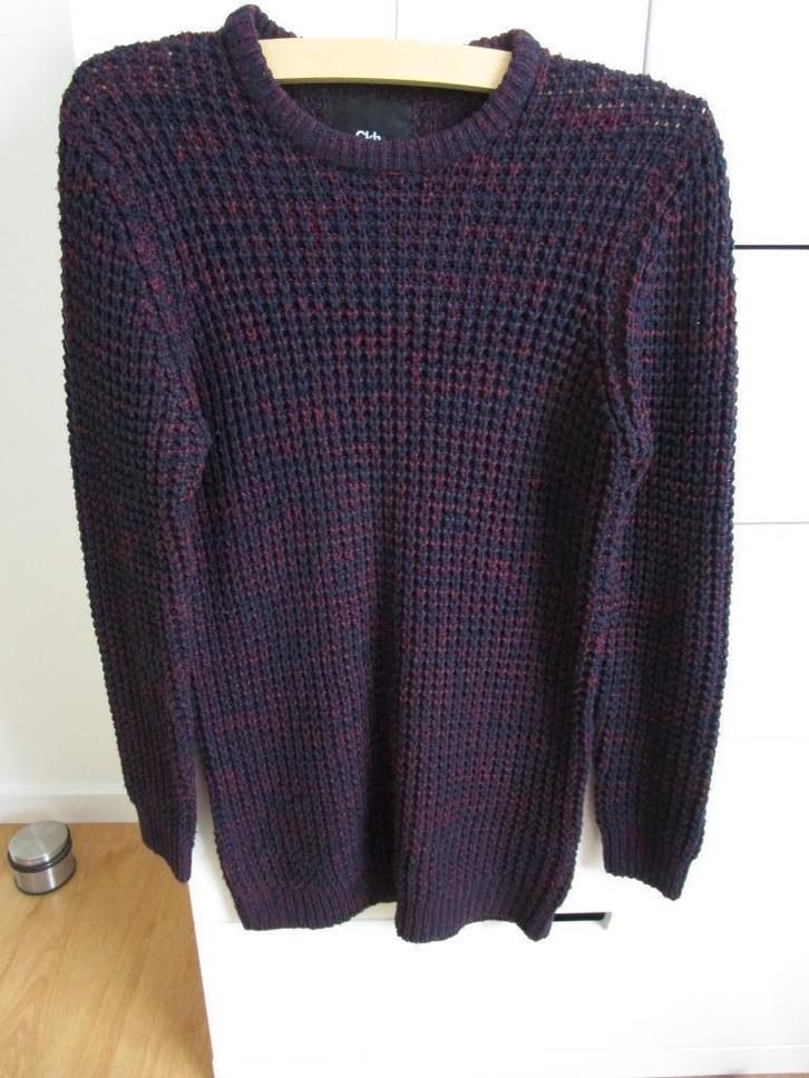 Clockhouse - stoere gemeleerde gebreide trui maat S, Kleding | Heren, Truien en Vesten, Zo goed als nieuw, Maat 46 (S) of kleiner