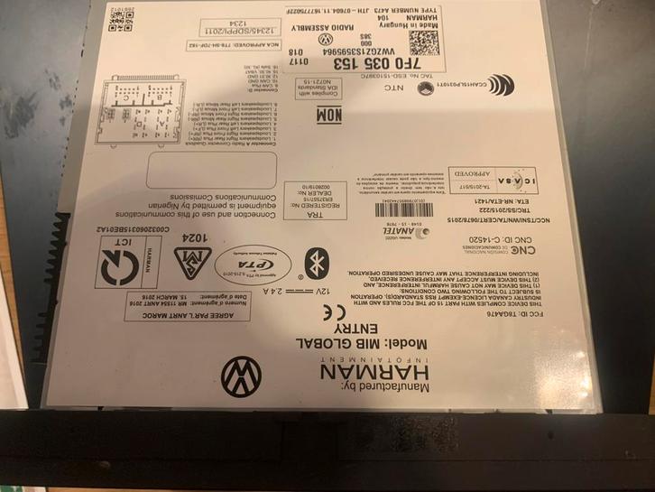 VW Transporter T6 Autoradio met Bluetooth, Auto diversen, Autoradio's, Gebruikt, Ophalen of Verzenden