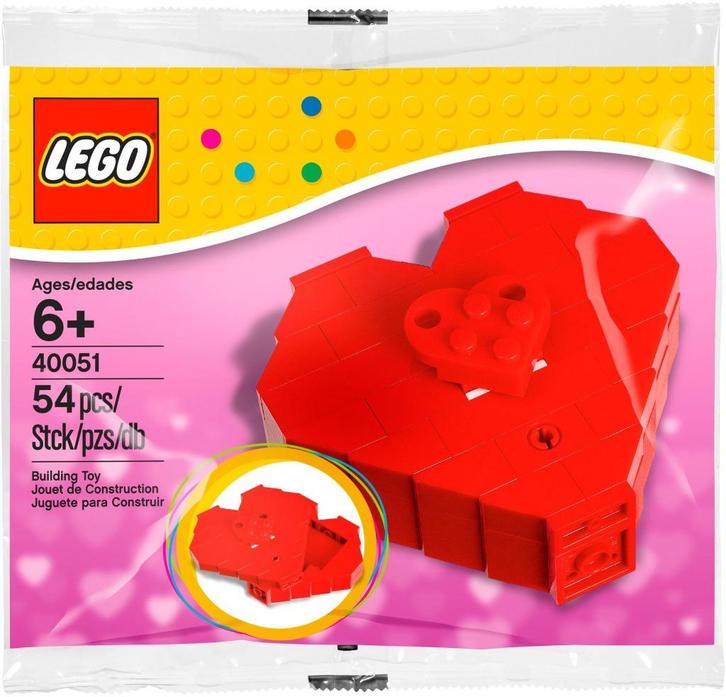 40051 - Seasonal: Valentine's Day Heart Box, Kinderen en Baby's, Speelgoed | Duplo en Lego, Nieuw, Lego, Complete set, Verzenden