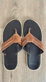 Herenslippers Manfield, leren slippers heren, Slippers, Manfield, Bruin, Ophalen of Verzenden