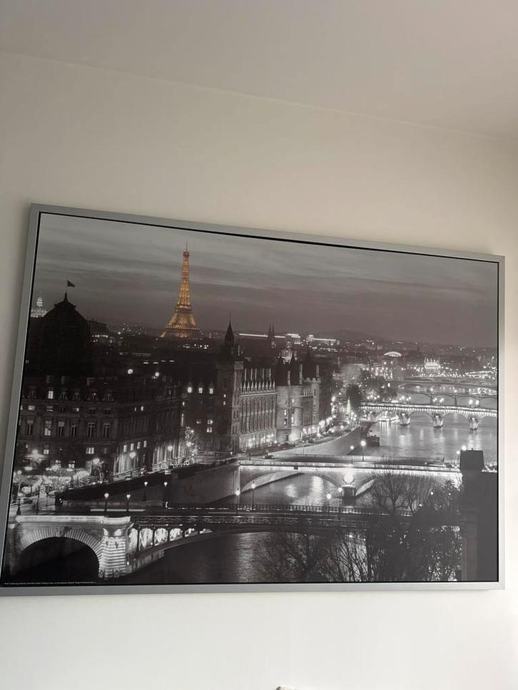 Schilderij Parijs - Eiffeltoren, Huis en Inrichting, Woonaccessoires | Schilderijen, Tekeningen en Foto's, Zo goed als nieuw, Schilderij