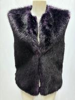 KARL LAGERFELD Paars kunst bont body warmer  MAAT S - 36, Karl Lagerfeld, Paars, Ophalen of Verzenden, Zo goed als nieuw