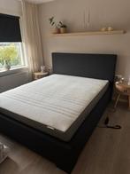 Bedombouw met verstelbare lattenbodem, Huis en Inrichting, Ophalen, Zwart, Tweepersoons, 200 cm