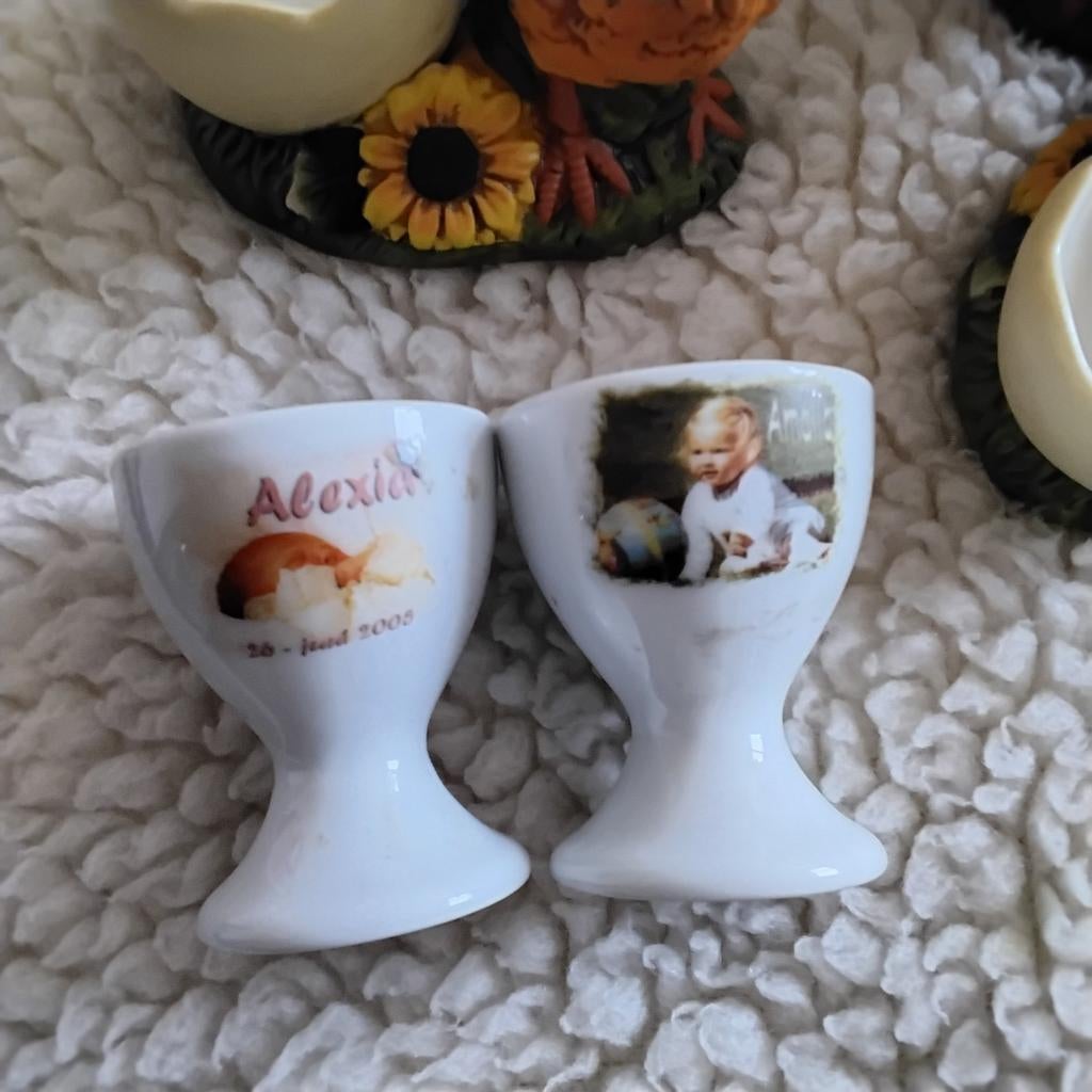 Amalia en Alexia eierdopjes - Unieke verzamelobjecten, Ophalen of Verzenden