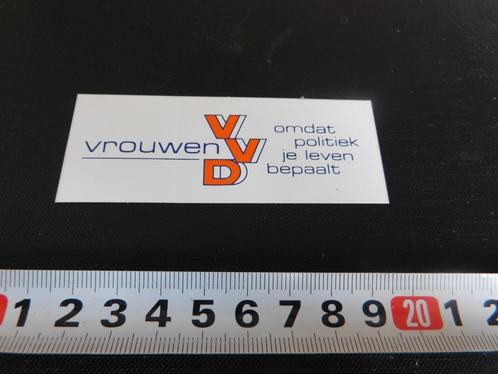 sticker Politiek VVD Vrouwen omdat politiek je leven bepaalt, Verzamelen, Stickers, Zo goed als nieuw, Bedrijf of Vereniging, Ophalen