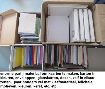 enorme partij hobby materiaal, kaarten maken beschikbaar voor biedingen