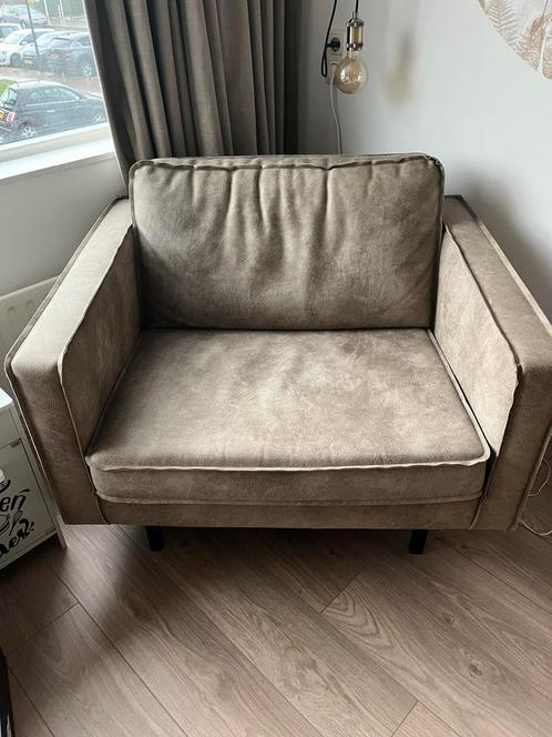 Loveseat BePureHome Rodeo kleur elephant, Huis en Inrichting, Fauteuils, Zo goed als nieuw, Overige materialen, 100 tot 125 cm