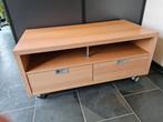 Tv meubel - laag dressoir met 2 laden, Ophalen, Gebruikt, 100 tot 150 cm, Minder dan 100 cm