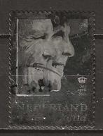 Zilveren postzegel koning Willem-Alexander en prinses Beatri, Postzegels en Munten, Verzenden, Na 1940, Gestempeld