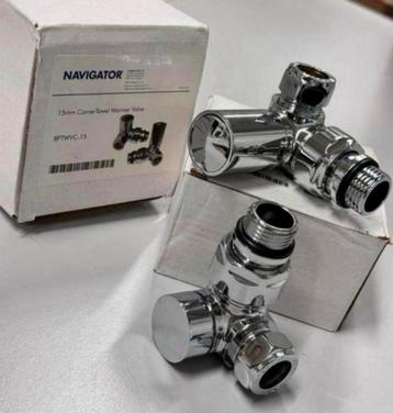 Handdoekrek Radiatorkleppen 15mm radiator klep hoek 4X SET beschikbaar voor biedingen