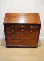 Antieke Engelse secretaire, klepbureau, 18e eeuw, Antiek en Kunst, Ophalen of Verzenden