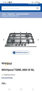 Gaskookplaat inbouw Whirlpool NIEUW, Ophalen, Nieuw, 4 kookzones, Inbouw