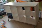 IKEA Kallax, wit met wielen en bakje, Ophalen, Kunststof, Gebruikt, 100 tot 150 cm