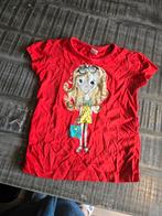 Leuk rood T-shirt met print - Maat 104, Kinderen en Baby's, Kinderkleding | Maat 104, Meisje, Frendz, Ophalen of Verzenden, Zo goed als nieuw