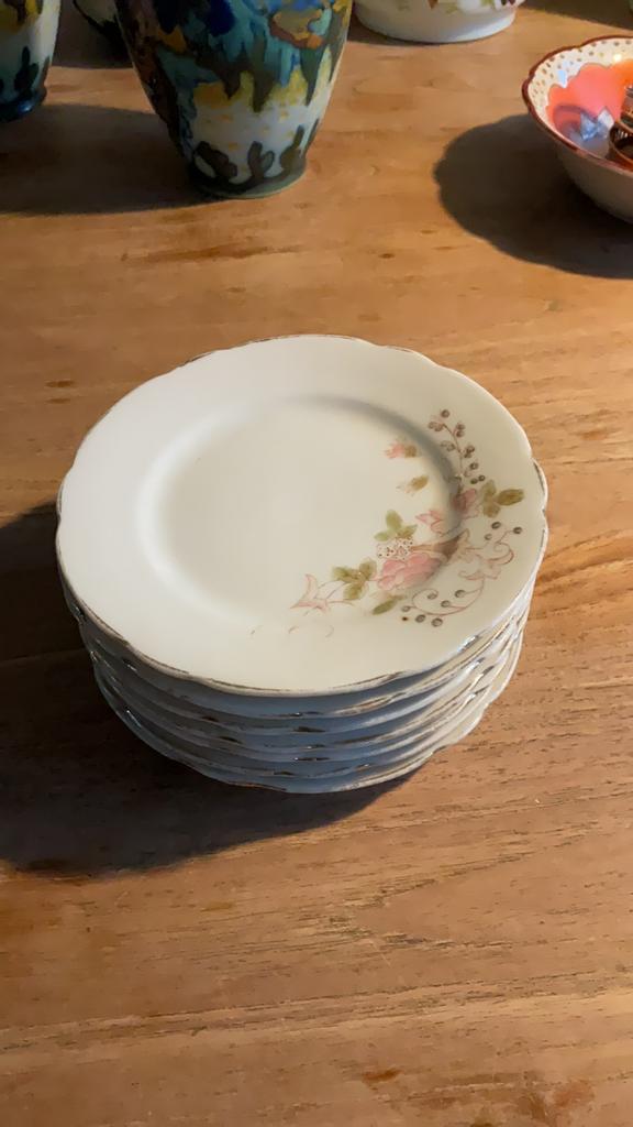 Gebaksbordjes, bloemmotief, Ophalen of Verzenden