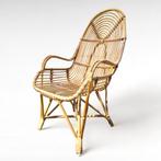 Vintage design rotan fauteuil , Rohé Noordwolde, 1960s, Ophalen, Gebruikt, Overige kleuren, Vintage design, rotan meubelen, Rohé