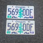 Kentekenplaat SET Oregon USA 2 nummerborden nummerplaten VS, Ophalen of Verzenden